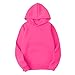 Women 2 Piece Outfits Oversized Solid Lounge Hoodie Sweatsuit Sets Fashion Clothes Airport Travel Pants Tracksuits Hot Pink