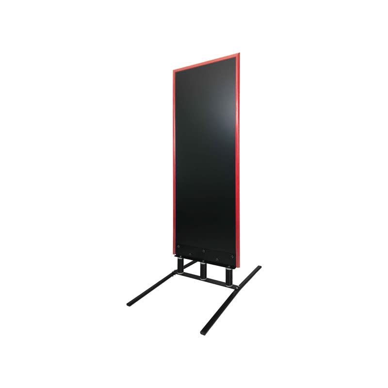 Panneau trottoir grand vent sur 3 ressorts cadre bois rouge vin dimensions 180 x 65 cm