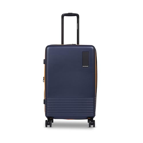 Image of VENTEX Hard Luggage Trolley Bag (Navy-Yellow, Check-in Luggage 28-Inch)