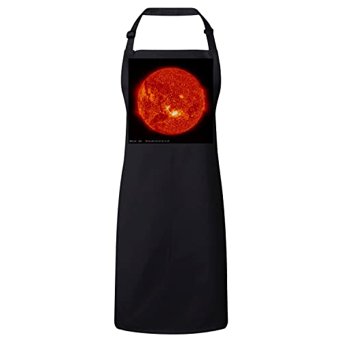 Tablier cuisine noir anti tache éruption solaire pour protéger vos vêtements