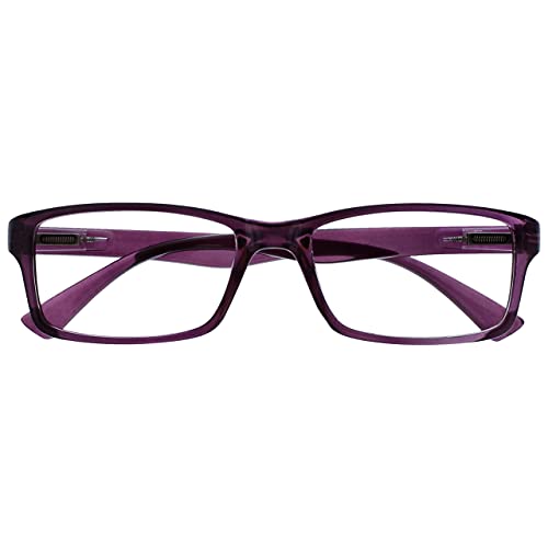 La Compañía Gafas De Lectura Púrpura Lectores Estilo Diseñador Hombres Mujeres UVR092P +2,50