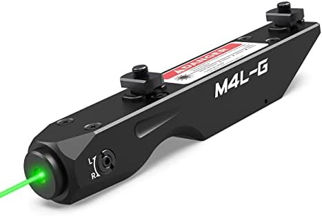 VOTATU M4L-G Green Laser Sight Compatible with M-Lok Rail Surface, Ultra Low-Profile Tactical Rifle Laser Sight with Strobe Function Magnetic Rechargeable
