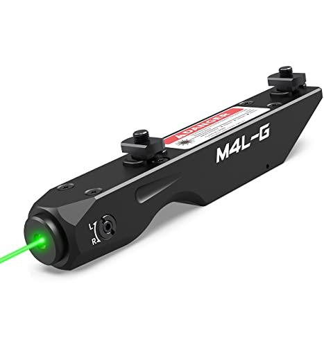 Votatu M4L-G Green Laser Sight Compatible with M-Lok Rail Surface, Ultra Low-Profile Tactical Rifle Laser Sight with Strobe Function Magnetic Rechargeable,IIIA Class Laser Power Output ≤5mw