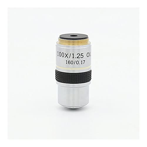 Microscope Microscope Objective 4X 10X 40X 100X for Biological Microscope Objectives Lens Achromatic Lens Accessories(100X)