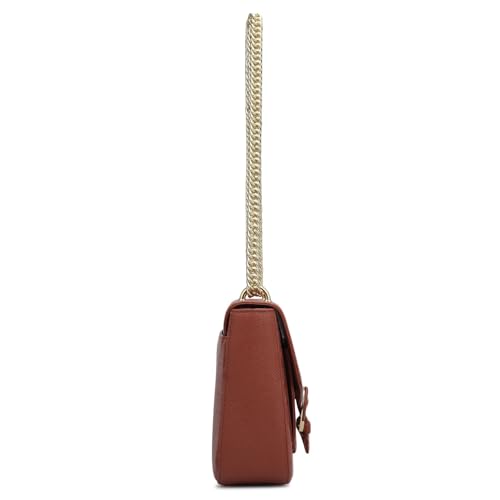 Image of Da Milano Women's Leather Shoulder Bag - Brown