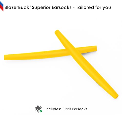 Image of BLAZERBUCK Replacement Temple Sleeves Ear Socks for Oakley Whisker /Juliet /A Wire Sunglass - Yellow