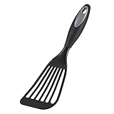 Kitchen Spatula, KSENDALO Nonstick Thin Spatula Turner, Wide Nylon Blade Lightweight but Sturdy Kitchen Fish Spatula with Soft Plastic Handle(option 3)