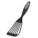 KSENDALO Wide Thin Slotted Nylon Spatula with Soft Plastic Handle, Lightweight but Sturdy Turner(3)