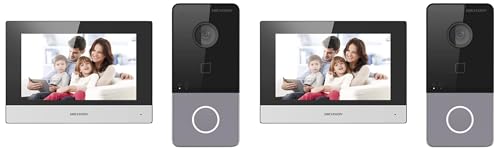 Image of HIKVISION IP Based Wireless Video Door Phone /Bell|7-inch Colorful TFT Screen|Resolution 1080p|Wide Angle Coverage|BuiltIn Microphone & Loudspeaker|Echo Cancellation|Water& Dust Resistant|(DS-KIS603-P)