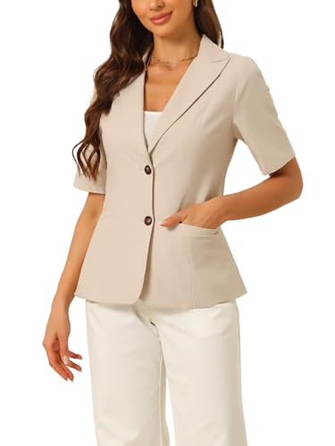 Womens Crepe Business One-Button Blazer2