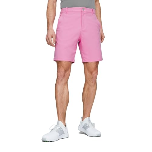 Image of PUMA GOLF Womens Dealer 8 Shorts, Pink Mist, 32W X 8L US