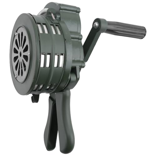 Aboiled Bocina de sirena de manivela de emergencia, 110 dB, accionado manualmente, alerta, escuela, compras, fuego, ataque aéreo, sistema de alarma de seguridad, accesorios