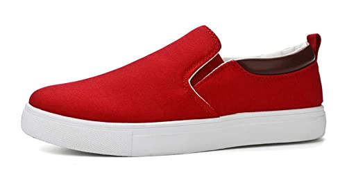 YAXE Men's Slip On Canvas Loafers Casual Skateboarding Shoes