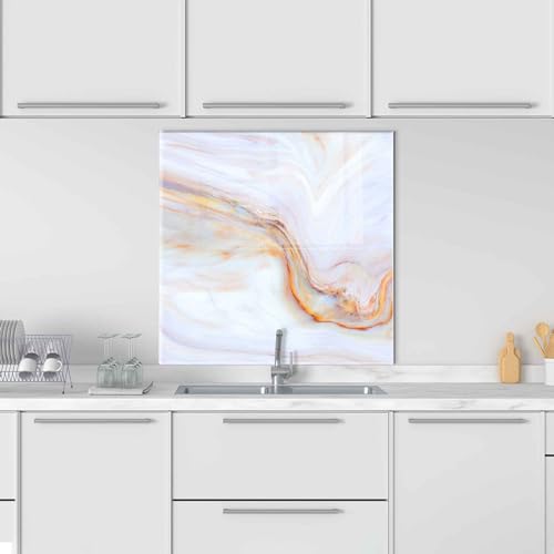 Tempered Glass Kitchen Backsplash, Stove Back Top Cover, Splashback Tile, Kitchen Sink Cover Splash Guard, Home Wall Decor (55x27.5''(140x70cm))