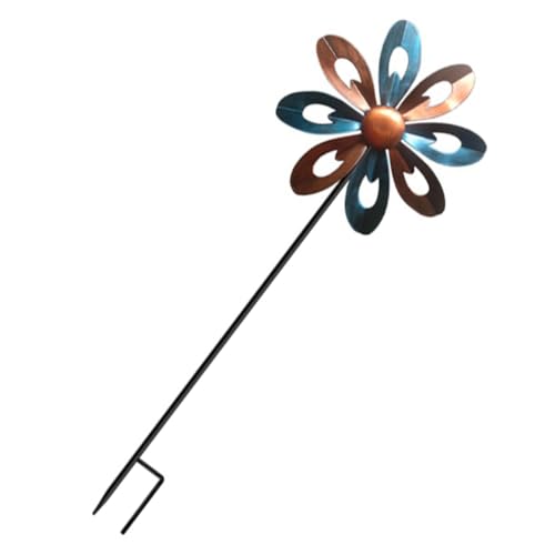 Alasum Girandola da Giardino in Ferro Decorativa Rotante Mulino Vento Artistico per Esterni Decorazione Colorata per Cortile e Prato Design Resistente e Elegante per Ambienti Esterni