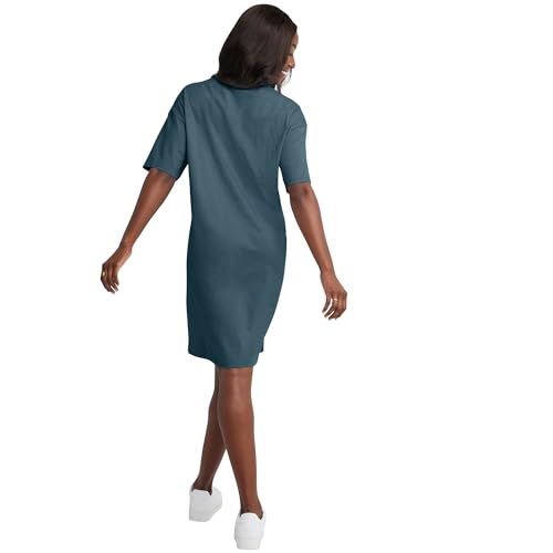 Hanes Women's Essentials Cotton T Dress, Wear Around Jersey Oversized Shirt2