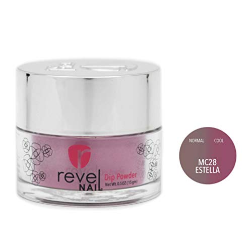Revel Nail Dip Powder | for Manicures | Nail Polish Alternative | Non-Toxic & Odor-Free | Crack & Chip Resistant | Can Last Up to 8 Weeks | 1oz Jar | Mood Changing | Estella