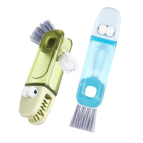 GRIRIW 3-in-1 Cup Lid Cleaning Brush Set Multi-function Bottle Brush for Cup Lids Straws Portable for Efficient Cleaning