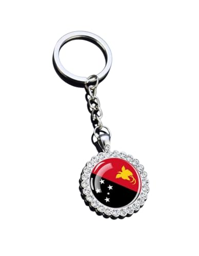 Heiorpai 1PCS Periphery Inlaid Rhinestones Stainless Steel Papua New Guinea