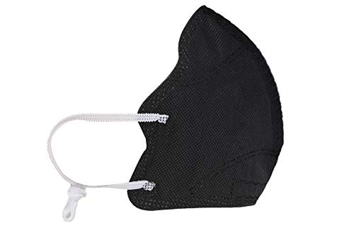 Fashion Protective Face Masks, Unisex Black Dust Cotton Mouth Masks 1 pack（Black）