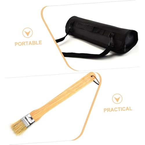 Set portátil de 10 piezas para parrilla de acero inoxidable con mango de madera miniatura 7