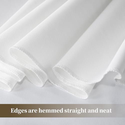 Image of 10 Pack Round Table Cloth 120 Inch, Round Tablecloth, Washable Polyester Table Cover for Buffet Party, Dinner, Weddings and Camping, White