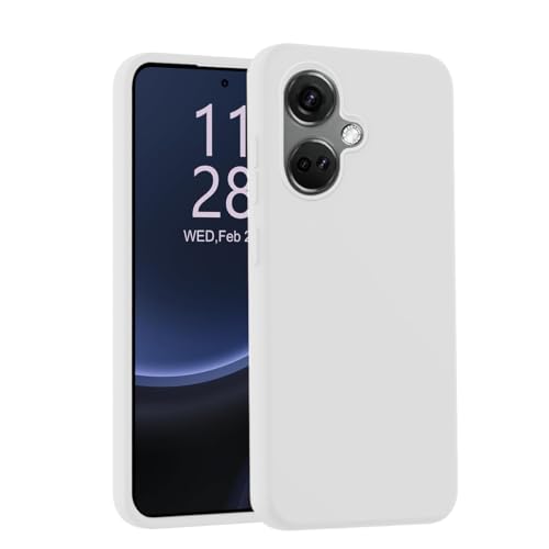 Image of LIRAMARK Liquid Silicone Soft Back Cover Case for OnePlus Nord CE 3 5G (White)