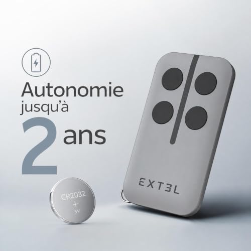 Extel Beep Télécommande Portail Et Garage 4 Boutons, 433,92 MHz, 80 m – vue 5