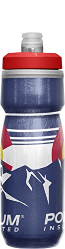 Image of CamelBak Podium Chill Insulated Bike Squeeze Water Bottle, Cold Retention for Cycling, 21oz, Colorado