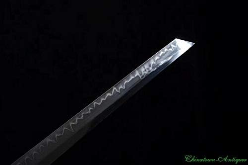 Sharp Seize Soul Sword T10 Steel Blade Clay Tempered Candle Flame Grain #1820