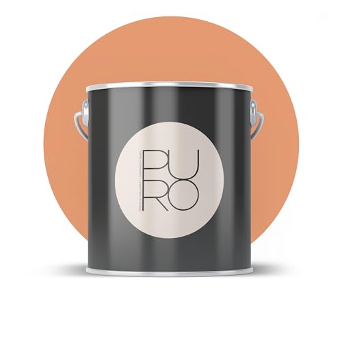 Livingwalls PURO Premium Wandfarbe c9002 - Malerfarbe mit sehr hoher Deckkraft - matte hochwertige Innenfarbe in Orange - 1l