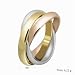 Imagen de HIJONES Joyería Mujer Siempre Amor Serie Elegante Anillo Tricolor Tricíclicos Talla 22