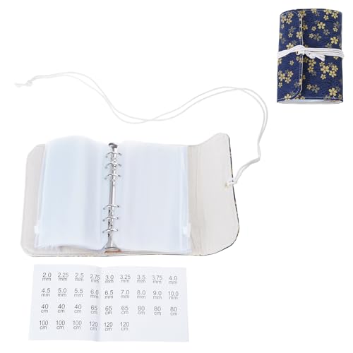 Sac de rangement pour aiguilles circulaires avec 12 pochettes amovibles en PVC avec fermeture éclair pour aiguilles à tricoter