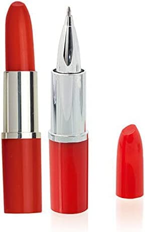 50 Bolígrafos forma de pintalabios en color rojo- Detalles Originales Invitados de Bodas, Regalos Comuniones, bautizos, Cumpleaños Infantiles o para clientes (50, Rojo)