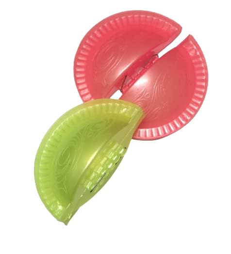 Awadh Plastic Dough Press Set Gujiya Maker Gujia Mould Homemade Stuffed Karanji Mold Sacha Machine Cutter Perfect for Dumpling Calzone Ravioli Festival Kitchen Item (Pack of 2)(Multicolor) | |