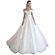 Brautkleid Tianshikeer schulterfreies A-Linien Hochzeitskleid lang
