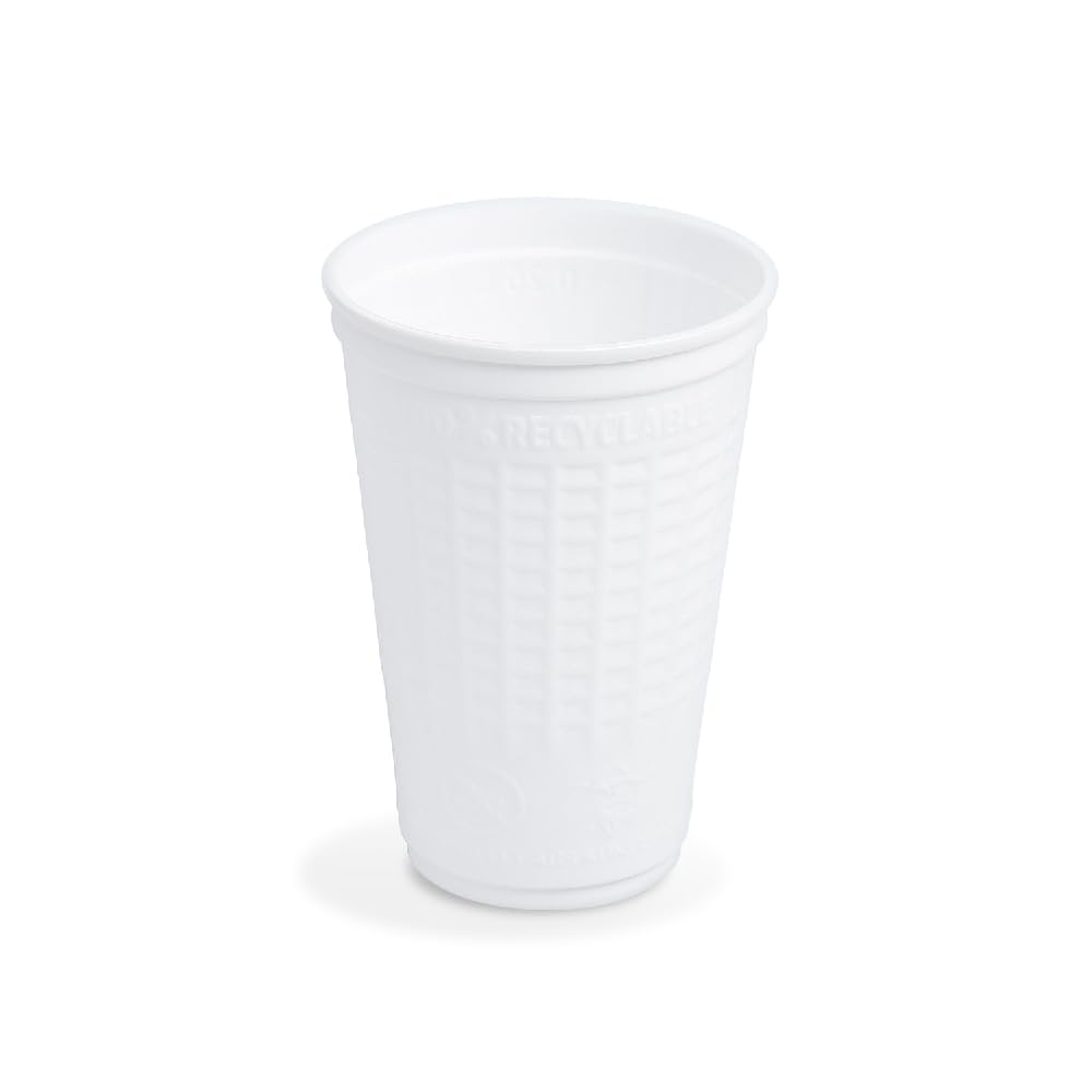 SWS 1250 Trinkbecher 200/250 ml Ø78mm weiß Glühweinbecher, Wintermarktbecher aus XPP
