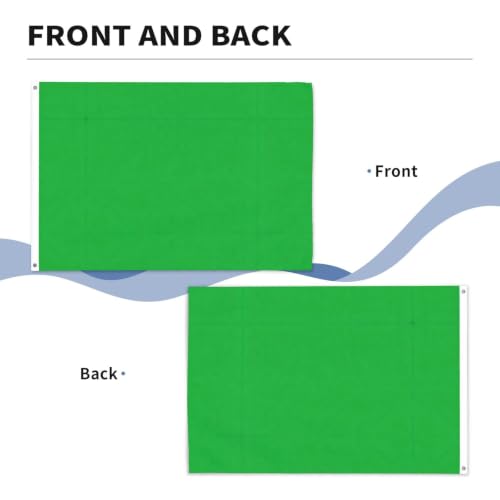 Drapeau extérieur polyester vert gazon anti-décoloration œillets métalliques