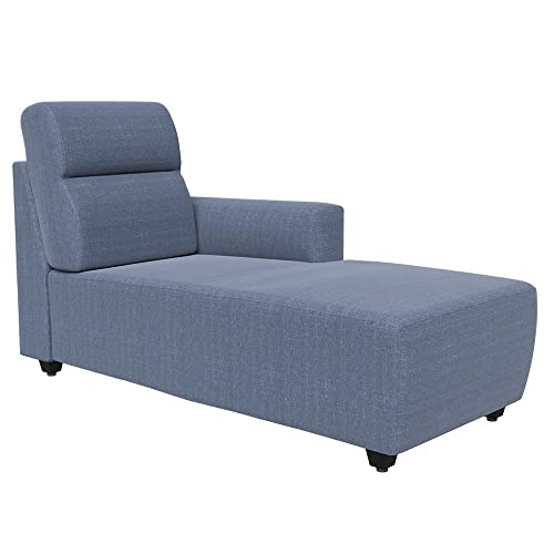 Image of Wakefit Sofa Set | 3 Year Warranty | Sofa 3 Seater, 3 Seater Sofa for Living Room, Wooden Sofa Set, 3 Seater + Right Aligned, Sofa for Living Room - Belize(Omega : Blue)