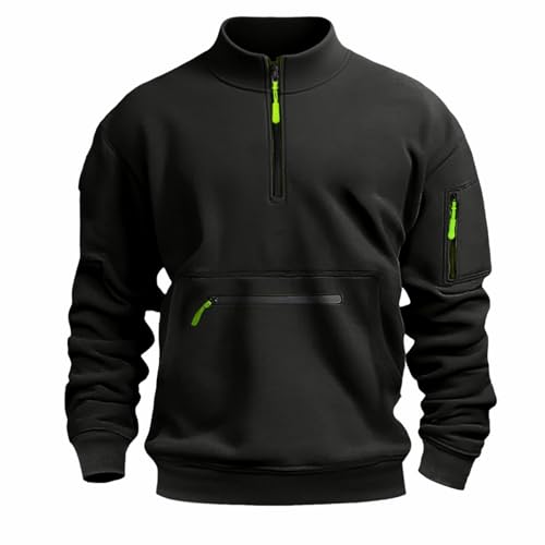Hoodies For Men Tactical Quarter Zip Pullover Stylish Long Sleeve Top Sweatshirt With Pocket Big And Tall Hoodies