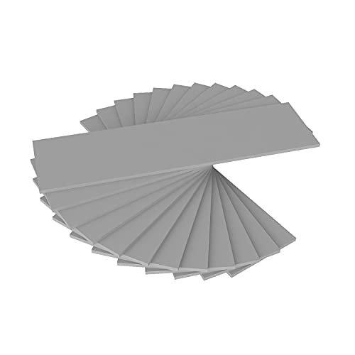 Image of 12 Pack Assorted Thickness 0.5 1.0 1.5 mm Thermal Conductive Silicone Pads with 6.0 W /mk Thermal Conductivity, Soft Safe Simple to Apply for SSD CPU GPU LED IC Chipset Cooling -Gray