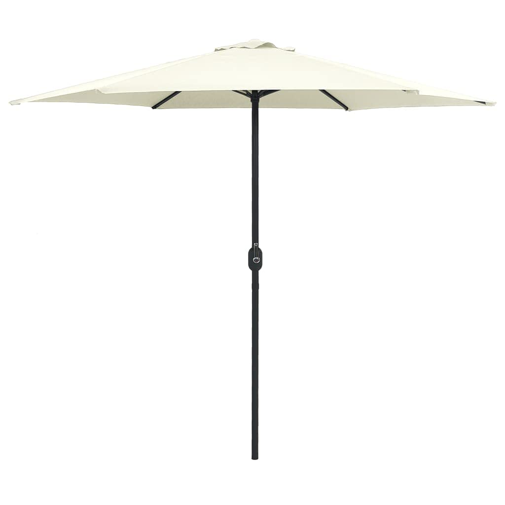 Parasol przeciwsłoneczny z aluminiowym masztem, parasol plażowy, parasol ogrodowy, parasol tarasowy, ochrona przed słońcem, z otworem odpowietrzającym i mechanizmem korbowym, 270 x 246 cm