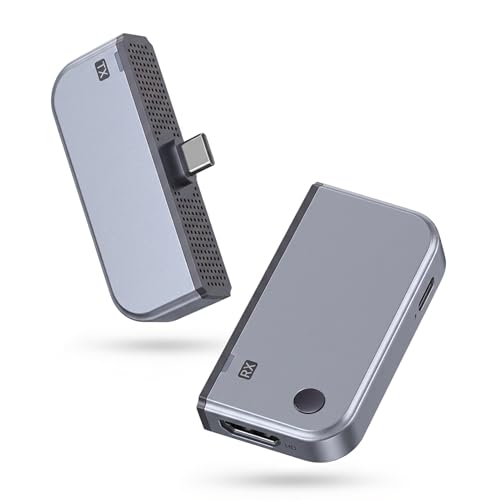 Elprico Émetteur et Récepteur HDMI sans Fil, Kit D'extension 1080P 60Hz 5G 2.4G, Adaptateur de Mise en Miroir D'écran de Type C pour PC Portable TV