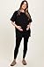 PinkBlush Black Oversized Crewneck Short Sleeve and Legging Maternity Set