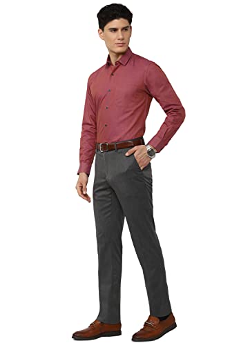 Image of Peter England Men's Cotton Slim Fit Dobby Full Sleeve Formal Shirt