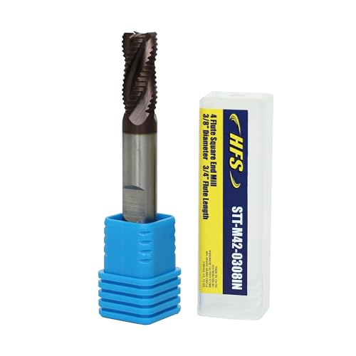 Image of HFS(R) Roughing End Mill Square End Mill 4 Flute M42 8% Cobalt TiAlN for Steel 3 /8 inch Dia.