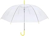 丸玉工業 ビニール傘 クリアジャンプ傘60 パステルイエロー 持手カラー 60㎝ 透明 ジャンプ式 1本 90201063