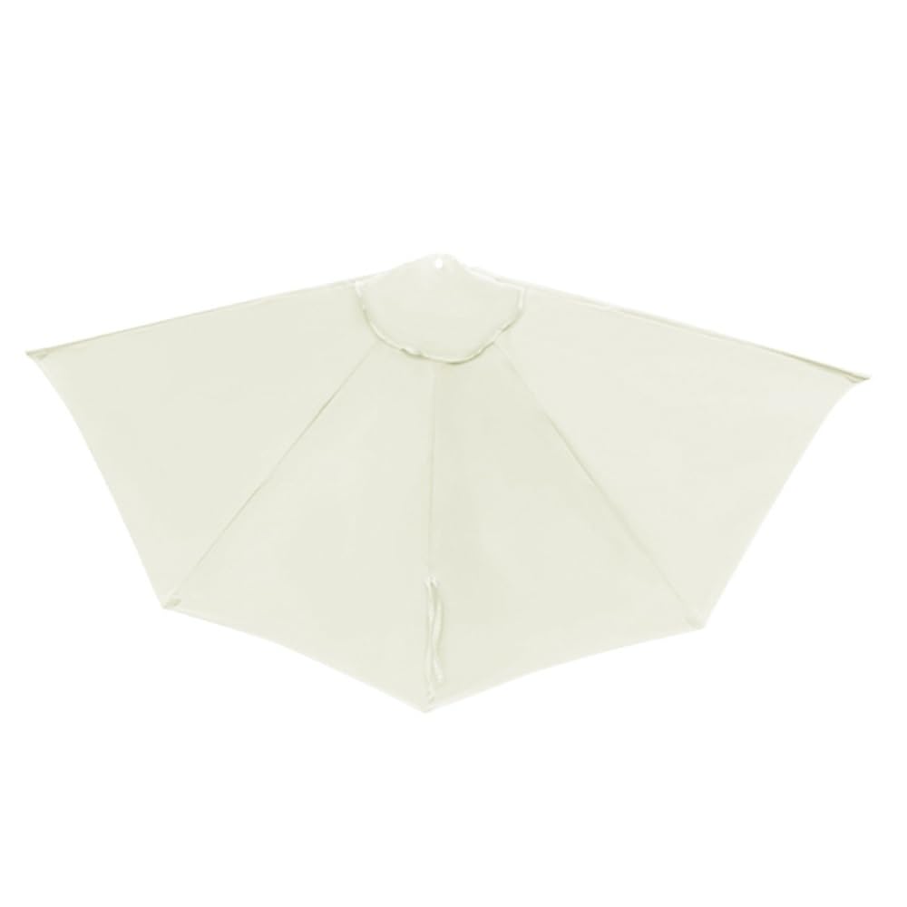 Toile De Demi-Parasol 5 Baleines Auvent De Parasol De Remplacement Housse De Rechange pour Parasol Demi-Rond 2.7m 3.0m Dessus De Parapluie(Beige,10ft/3.0m)