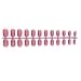 SIUSIO 96Pcs Fake Nails Press on Square Colorful Acrylic Full Cover Matte Top Coat Nail for Salons and DIY Covered Gel Short False Nail Art Tips Sets for Women and Girls(PInke Red White)