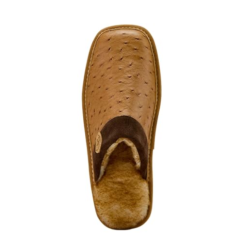 ARIAT Men's Indoor/Outdoor Warm Comfortable Silversmith Square Toe Exotic Slippers with Leather Upper4